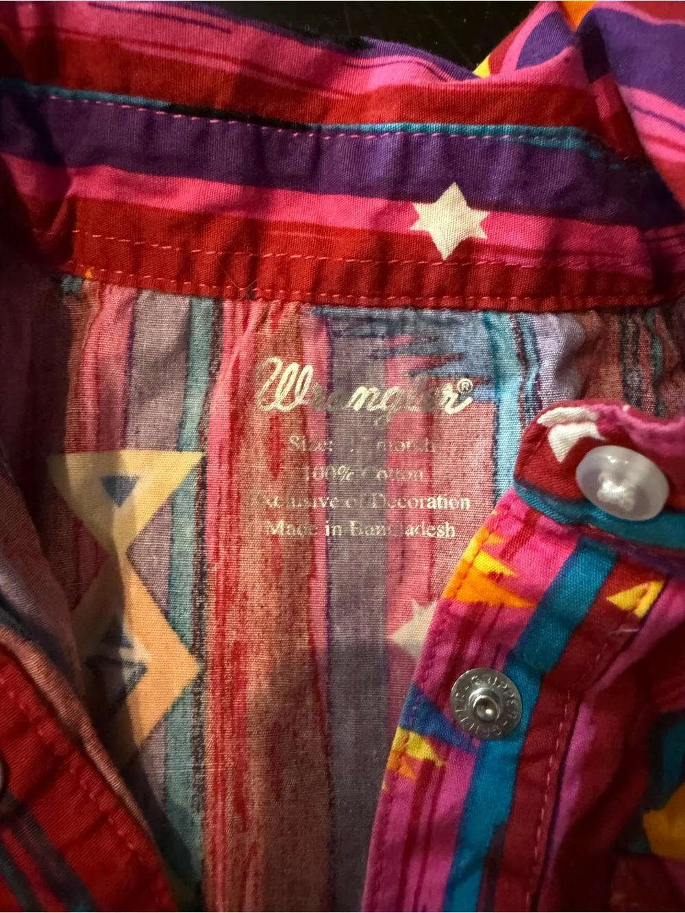 Wrangler Baby Aztec-Print Button-Down Onesie
